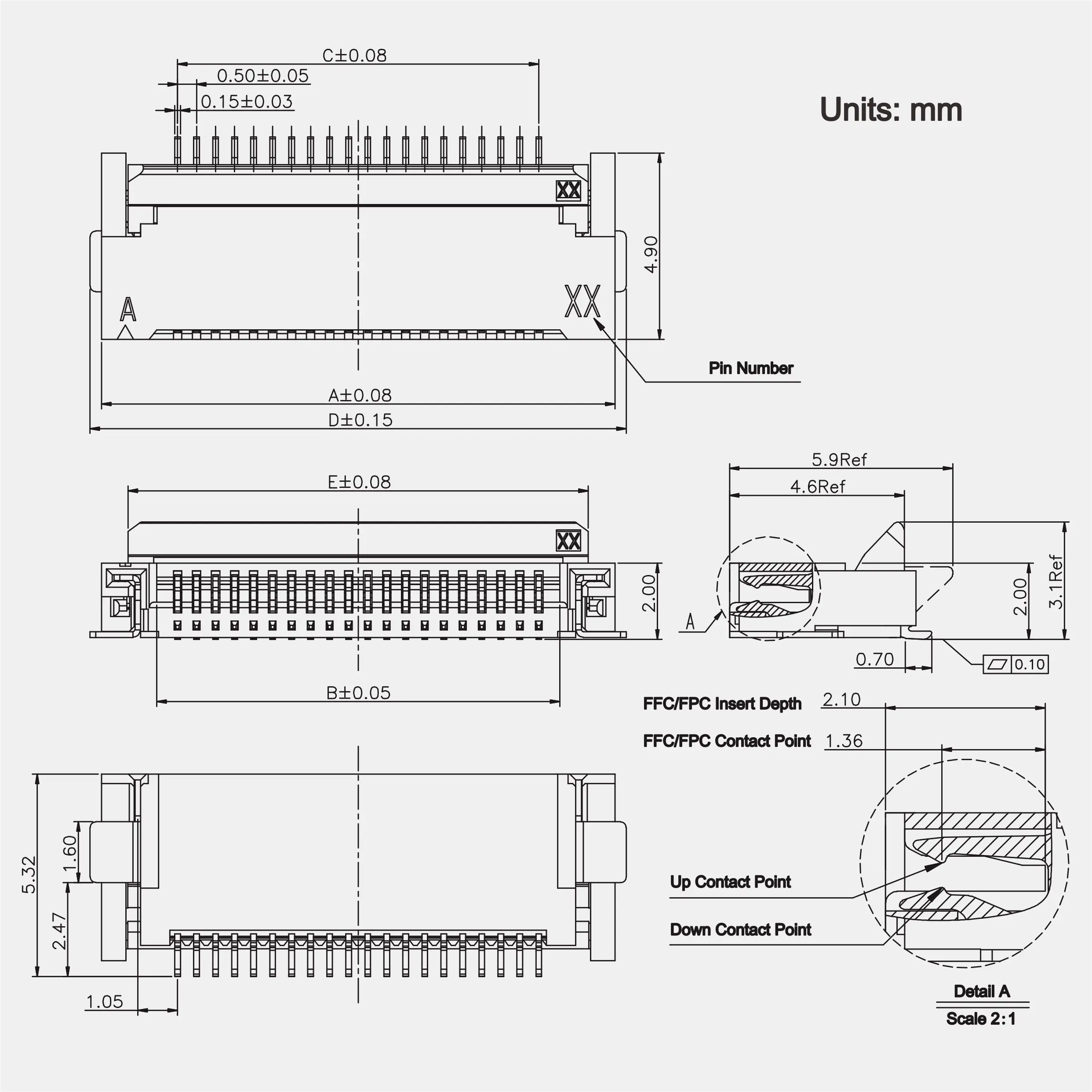 The 0520 series ffc fpc connectors are precision electronic connectors