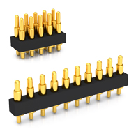 female pogo pin connector, spring loaded connector