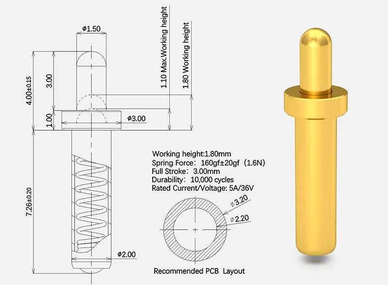 high frequency pogo pins, spring loaded contacts pogo pins
