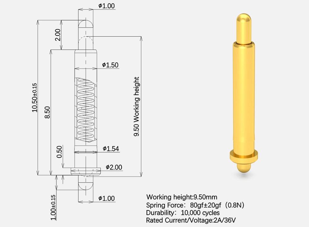 pogo-pin, spring loaded pogo pins