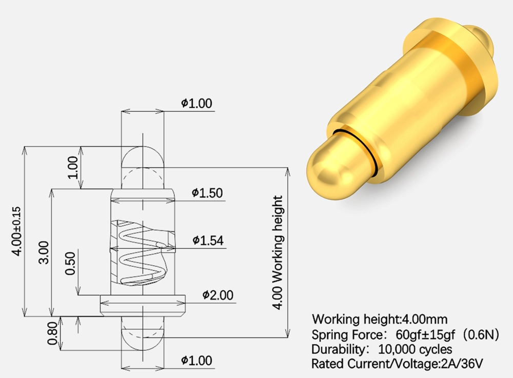 contact pin, springloaded pin