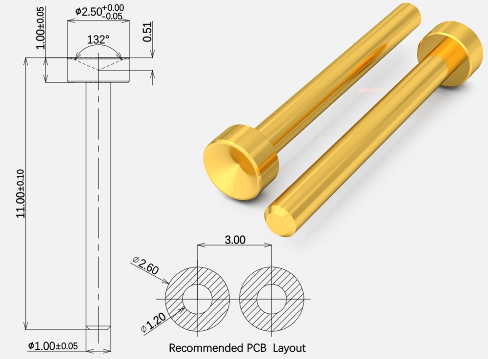 pogo pin contact pad​