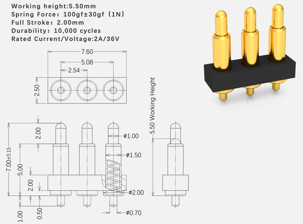 spring connector, pogo pin connector